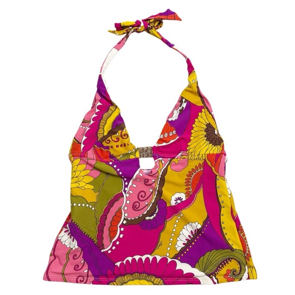 Trina Turk Vibrant Halter Swim Top - Picture 1 of 11